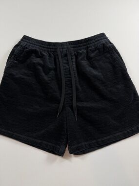Urban Outfitters Textured Corduroy Cotton Lounge Shorts Black Drawstring L